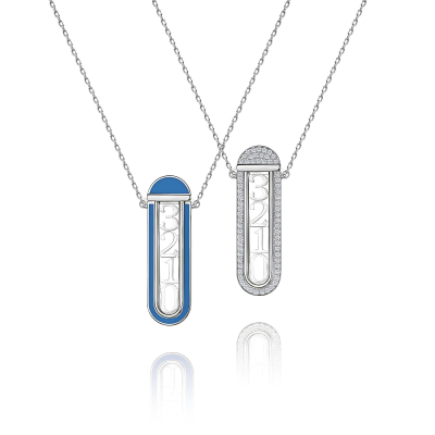 Колье-трансформер с бриллиантами и эмалью