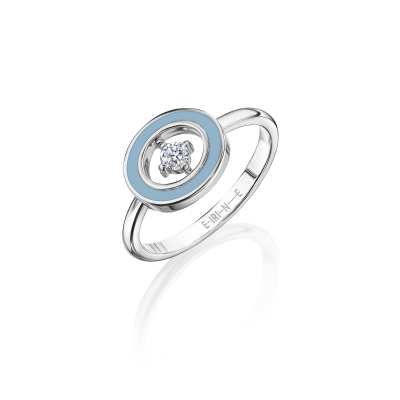 R15-TC-089-3 Кольцо (585) (1 Бр Кр-57 0,058Ct 3/5 ,1 Эмаль - 0,250Ct) ШК: 2000000032573