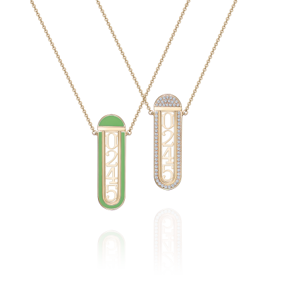 Колье-трансформер с бриллиантами и эмалью