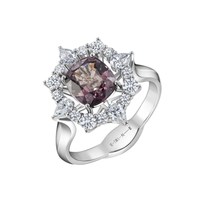 Кольцо со шпинелью и бриллиантами