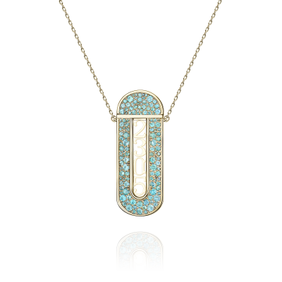 Колье-трансформер с турмалинами параиба и бриллиантами