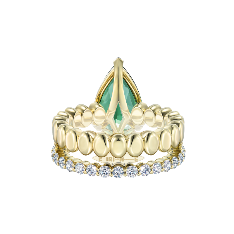 Кольцо с турмалином и бриллиантами