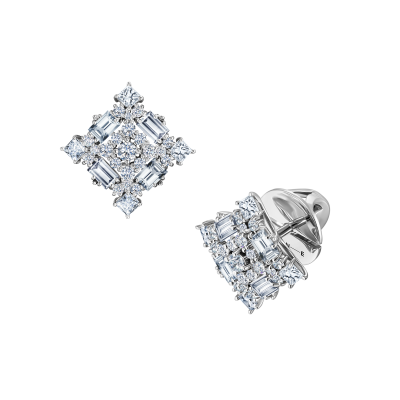 Серьги-пусеты с бриллиантами