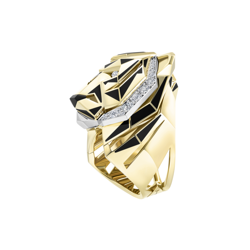 Кольцо с бриллиантами, агатами и эмалью