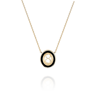 Колье "8" с эмалью