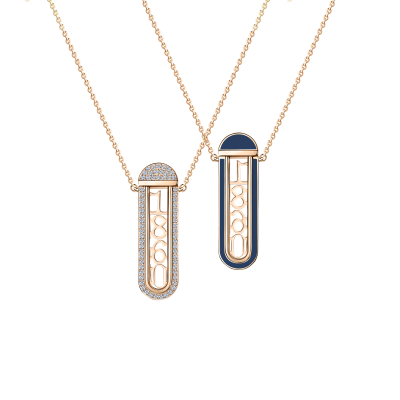 Колье-трансформер с бриллиантами и эмалью