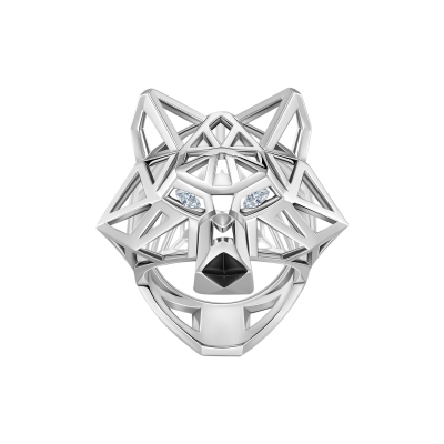 R07-S-127-3 Кольцо (585) (2 Бр Маркиз 0,150Ct 3/5А ,1 Агат - 0,450Ct чёрн. , покрытие: родий) ШК: 3000000000427