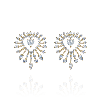 Серьги-пусеты с бриллиантами