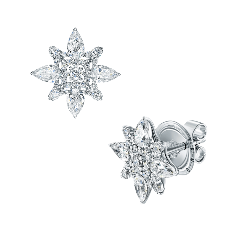 Серьги-пусеты с бриллиантами