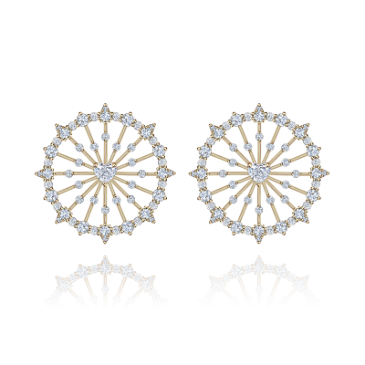 Серьги-пусеты с бриллиантами